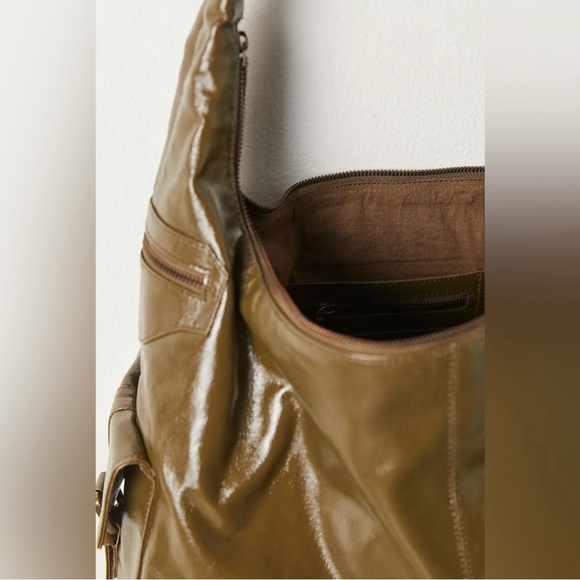 FREE PEOPLE Off The Record Carryall Green New With Tags Purse Holdall Bag - Picture 4 of 9